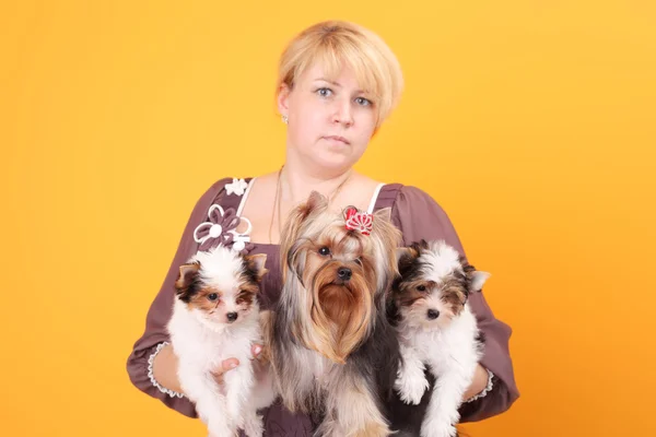 Dog breeder closeup — Stock Photo, Image