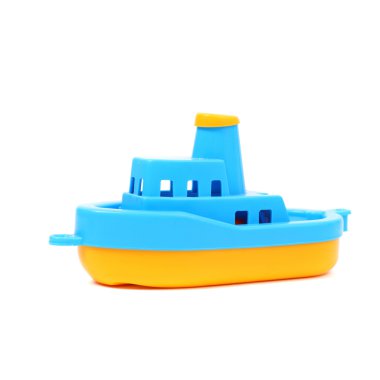 Toy blue boat clipart