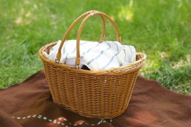 Piknik sepeti ekose üzerinde