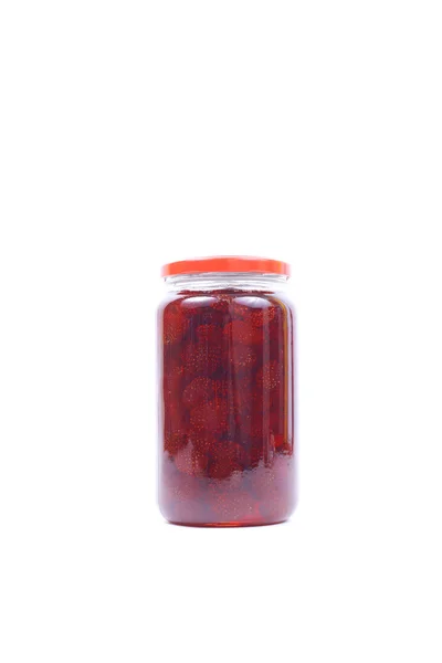 Strawberry jam in jar — Stock Photo, Image