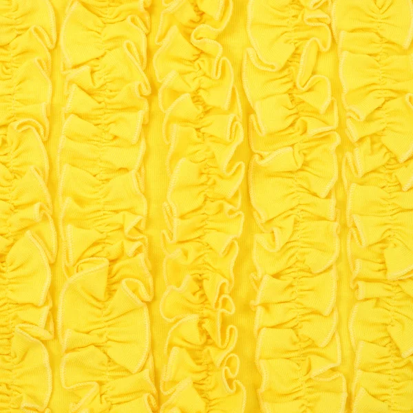 Yellow textile ruches — Stock Photo, Image