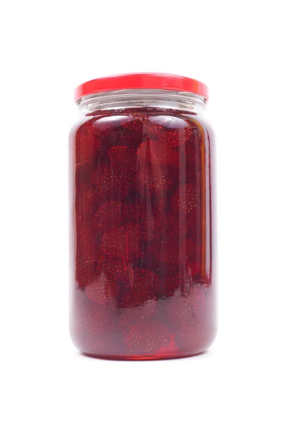 Μαρμελάδα φράουλα σε βάζο — Φωτογραφία Αρχείου