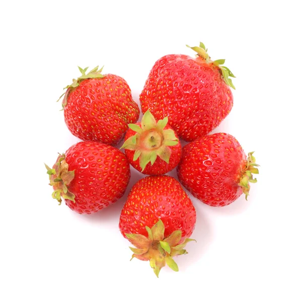 Erdbeeren isoliert auf weiß — Stockfoto