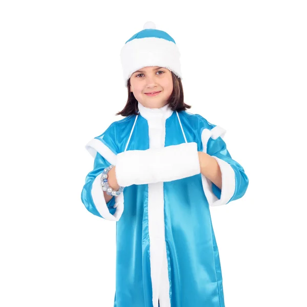 Fille dans le costume de la jeune fille des neiges — Photo