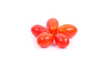 Beyaz arka plan üzerinde domates çiçek