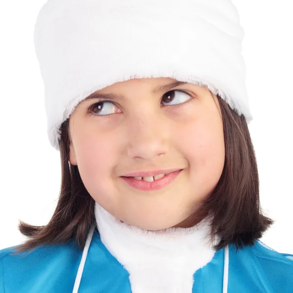 Fille dans le costume de la jeune fille des neiges — Photo