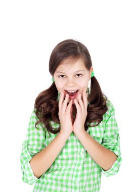 Bayağı şaşırmış kız