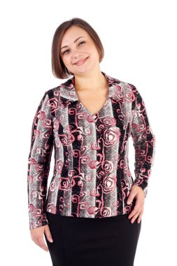 Bir kostüm gösteren kadın