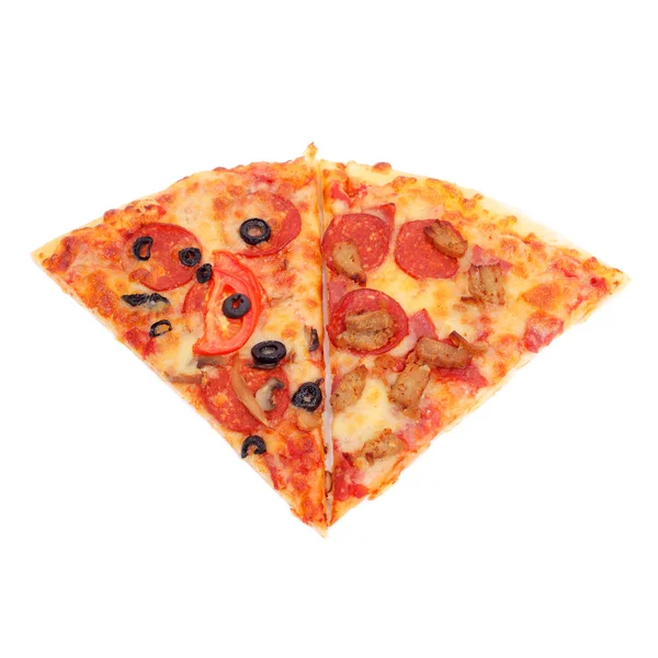 白のピザのスライス — ストック写真