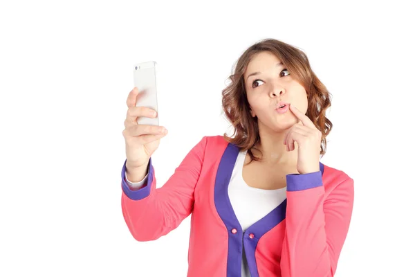 Menina fazendo selfie — Fotografia de Stock