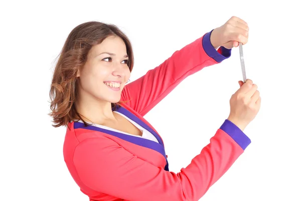 Menina fazendo selfie — Fotografia de Stock