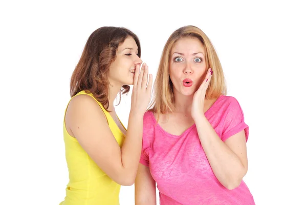 Girl telling news to her frien — Stock Photo, Image