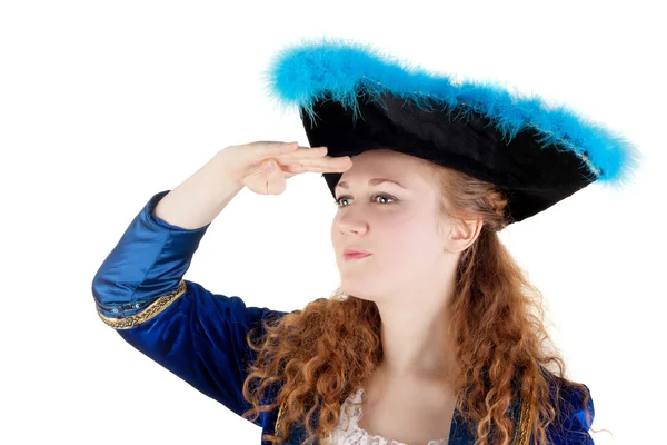 Woman dressed as a pirate Stock Photo