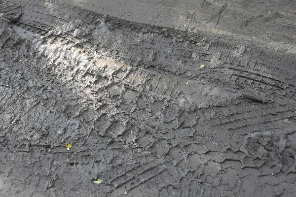 비가 온 후의 진흙 길 — 스톡 사진