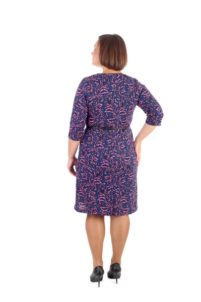 Ung flicka visar violet dress — Stockfoto