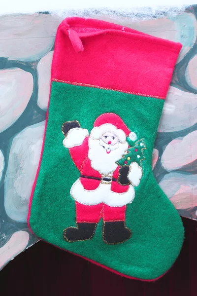 Vánoční bota pro dary — Stock fotografie