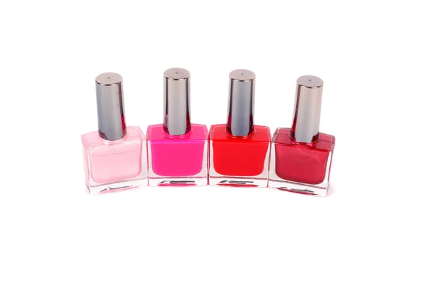 Set of red nail enamels — Stock Photo, Image