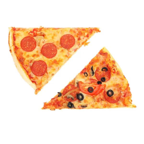 Segmenten van smakelijke pizza — Stockfoto