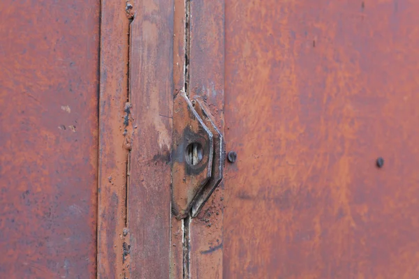 Bisagras de la puerta metálica — Foto de Stock