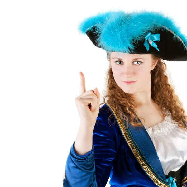 Woman dressed in pirate costume Stock Photo