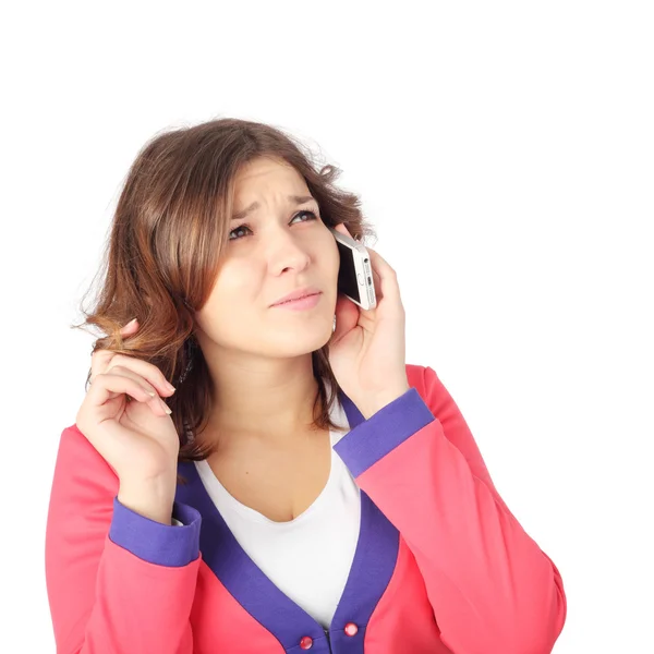 Menina falando por telefone móvel — Fotografia de Stock