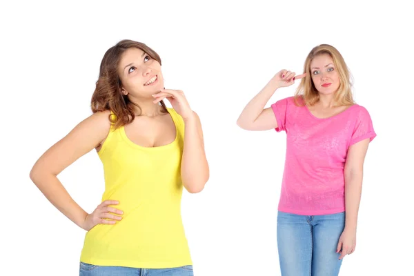 Two pretty young girls — Stock Photo, Image