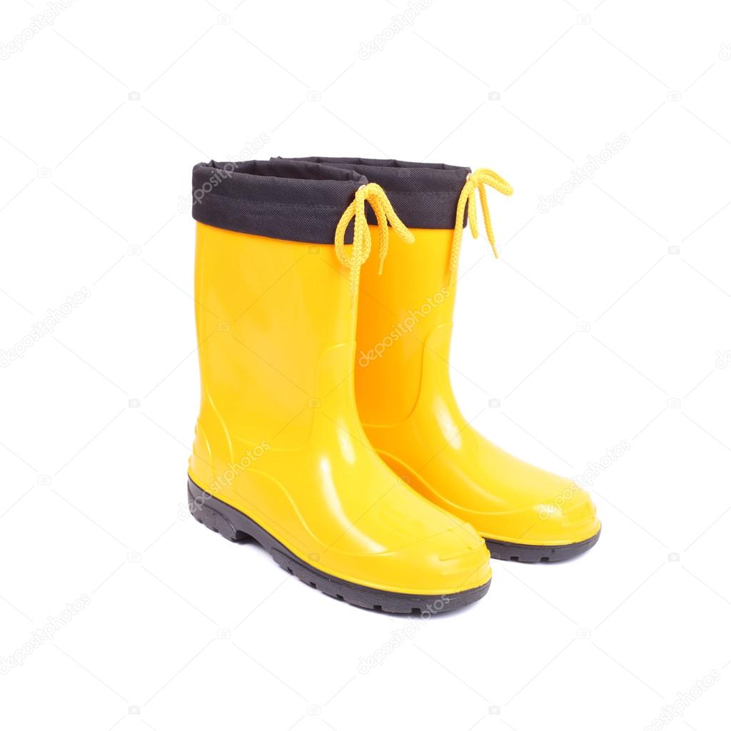 Yellow rubber shoes Stock Photo by ©lanych 73550049