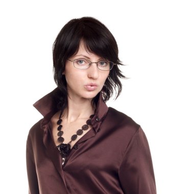 genç güzel esmer kadın