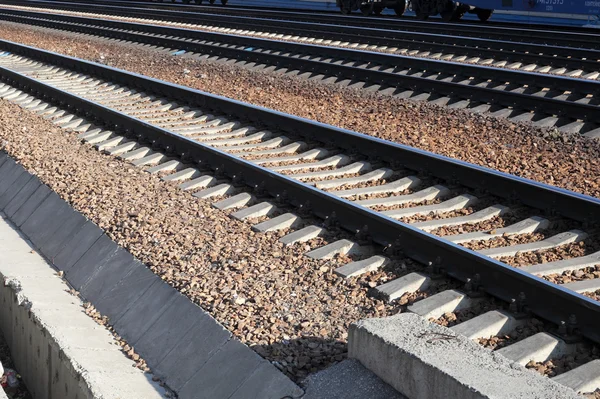 Railway road in the summer — Stock Photo, Image