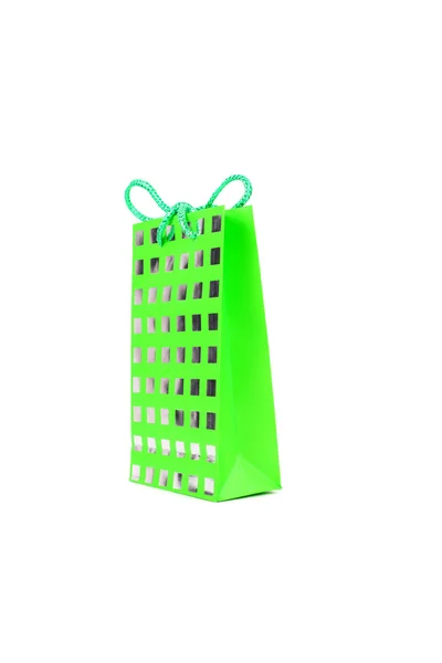 Zelená Dárková taška — Stock fotografie
