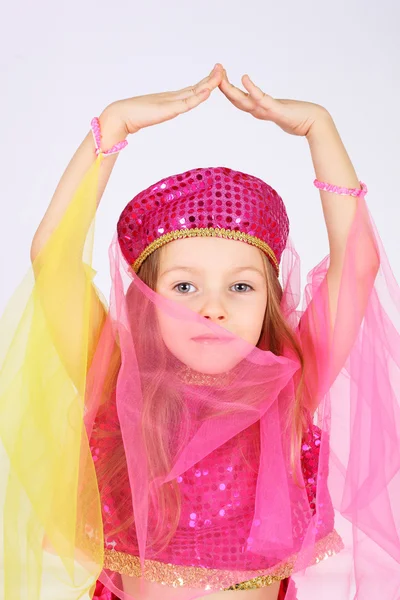 Pretty little girl in costume — Stock Photo, Image