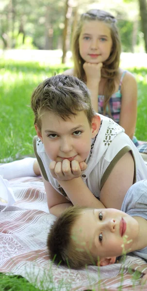 Barn sommar picknick — Stockfoto