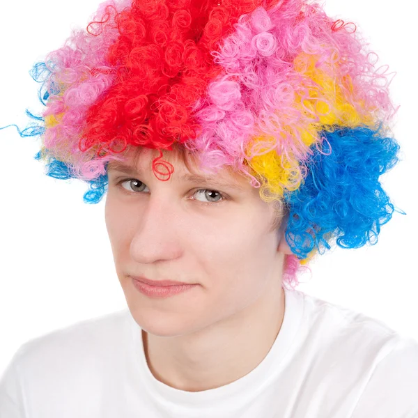 Bello giovane clown sorridente — Foto Stock