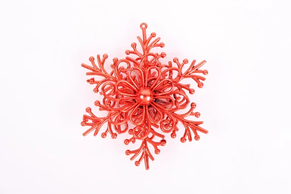 Plastic christmas snowflake souvenir — Stock Photo, Image