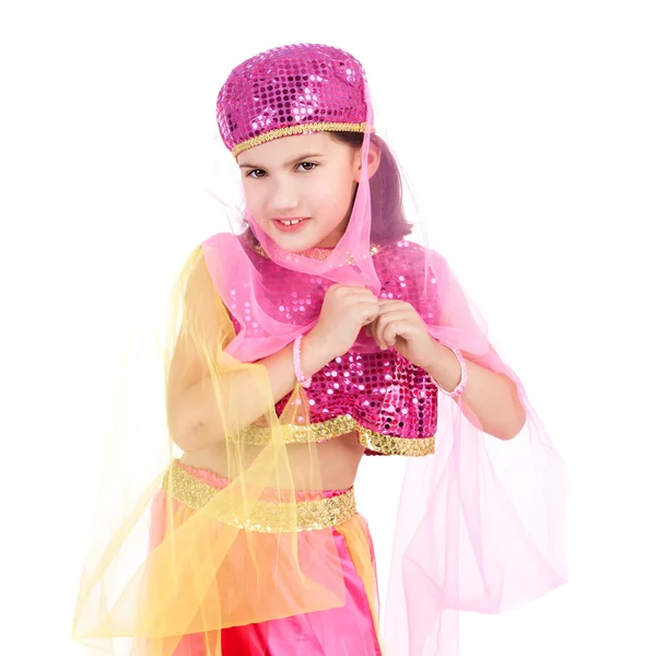 Vrij klein meisje dansen — Stockfoto