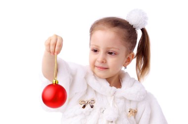 Yeni yıl top ile kız