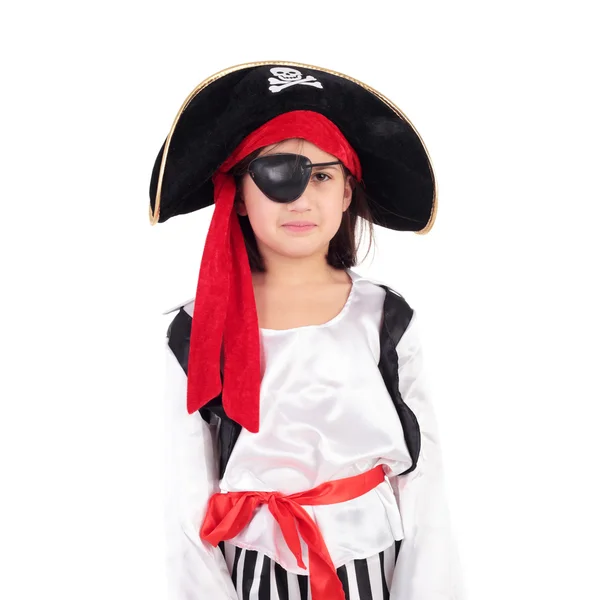 Дитина в костюмі пірата — стокове фото