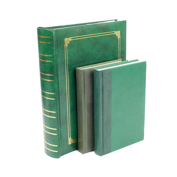 Yeşil foliant kitaplar — Stok fotoğraf