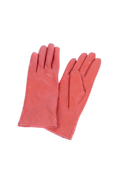 Leather warm spring gloves Stock Image