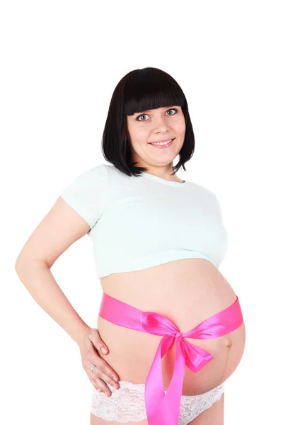 Pretty young pregnant woman — Stock Photo, Image