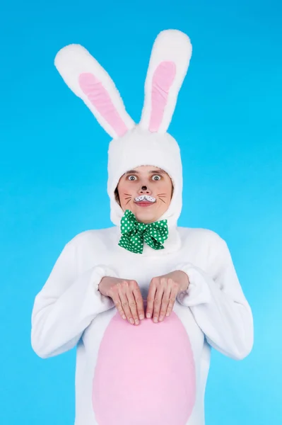 Man in costume of hare — Stock Photo, Image