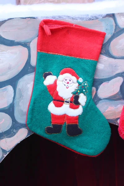 Vánoční bota na dárky — Stock fotografie