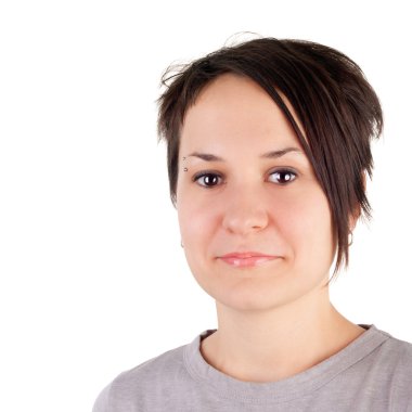 piercing ile genç ve güzel kız