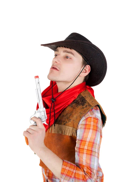 Fiatal jóképű cowboy — Stock Fotó