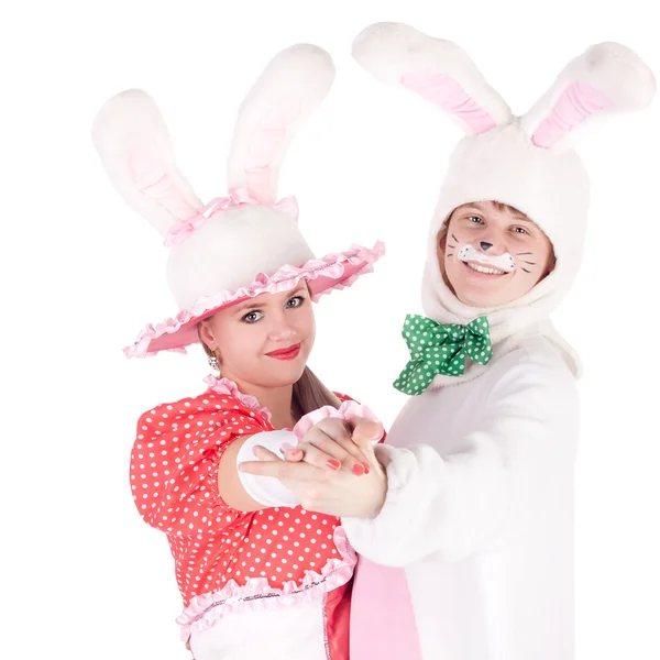 Tavşan kostümleri dans aktörler