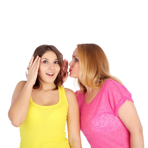 Girl telling news to her friend — Stock Photo, Image