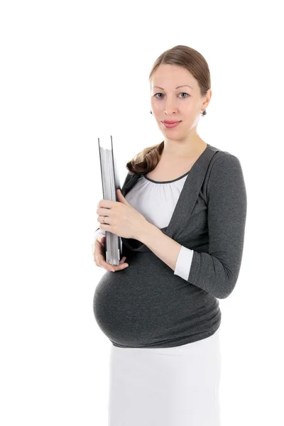 Gravid affärskvinna — Stockfoto