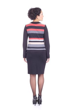 Güzel kız kostüm gösteren