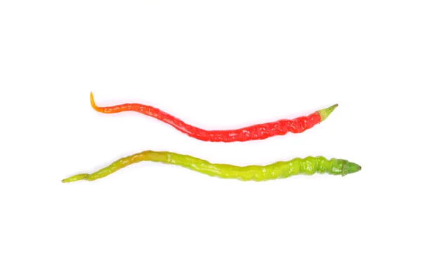 Red and green sweet peppers — Stock Photo, Image