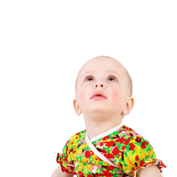 Schattig zoete verrast klein meisje — Stockfoto